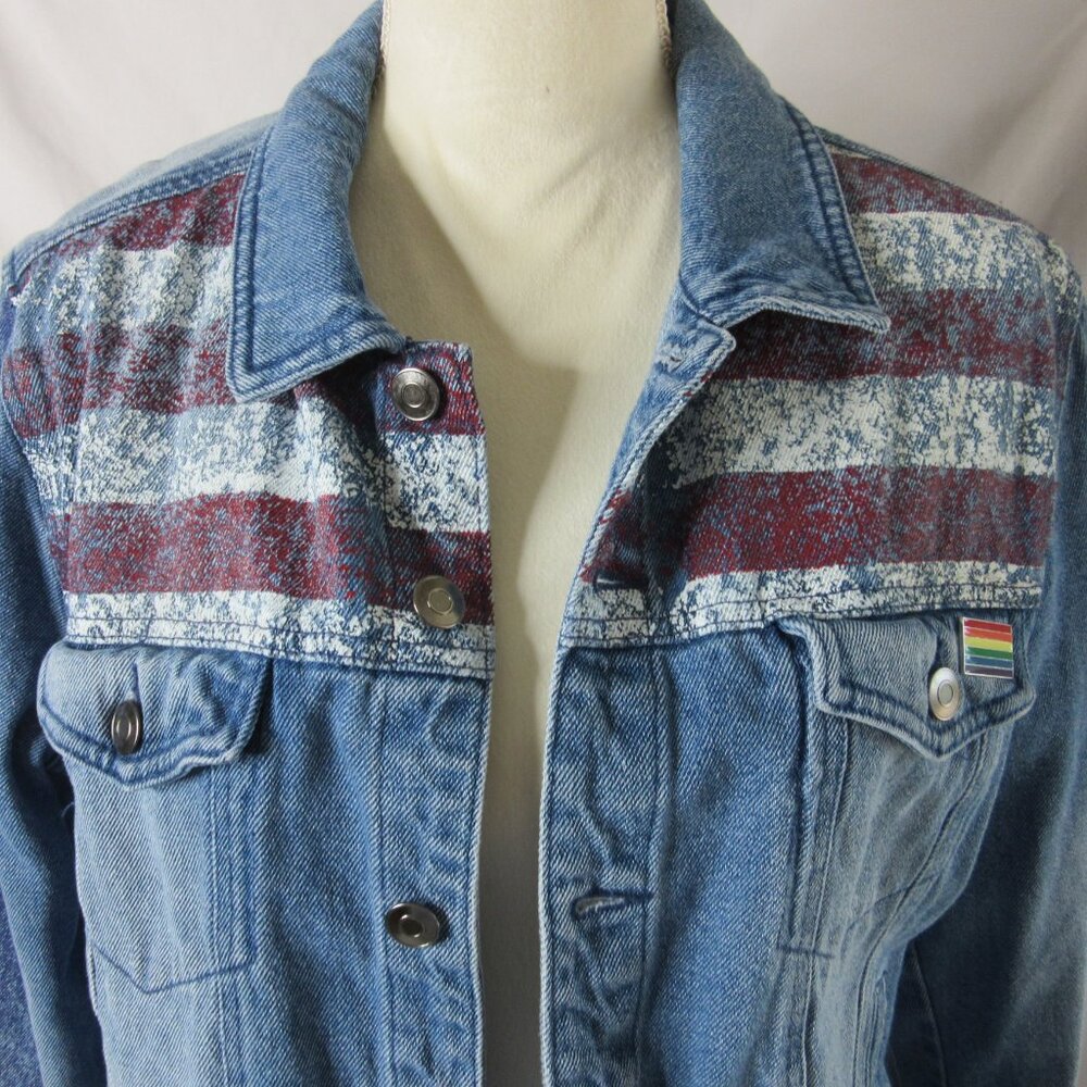 Marvel Disney Denim Trucker Jacket Doctor Strange America Chavez Size XL - Picture 8 of 16